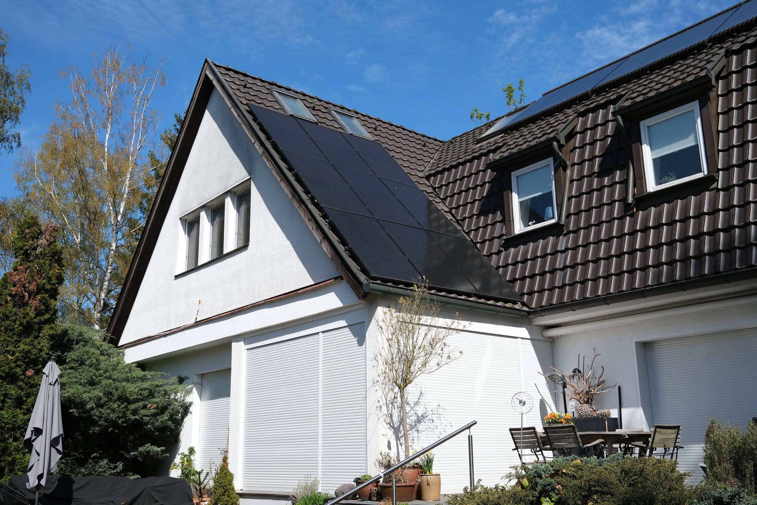 Einfamilienhaus in Berlin mit Photovoltaikanlage auf dem Dach